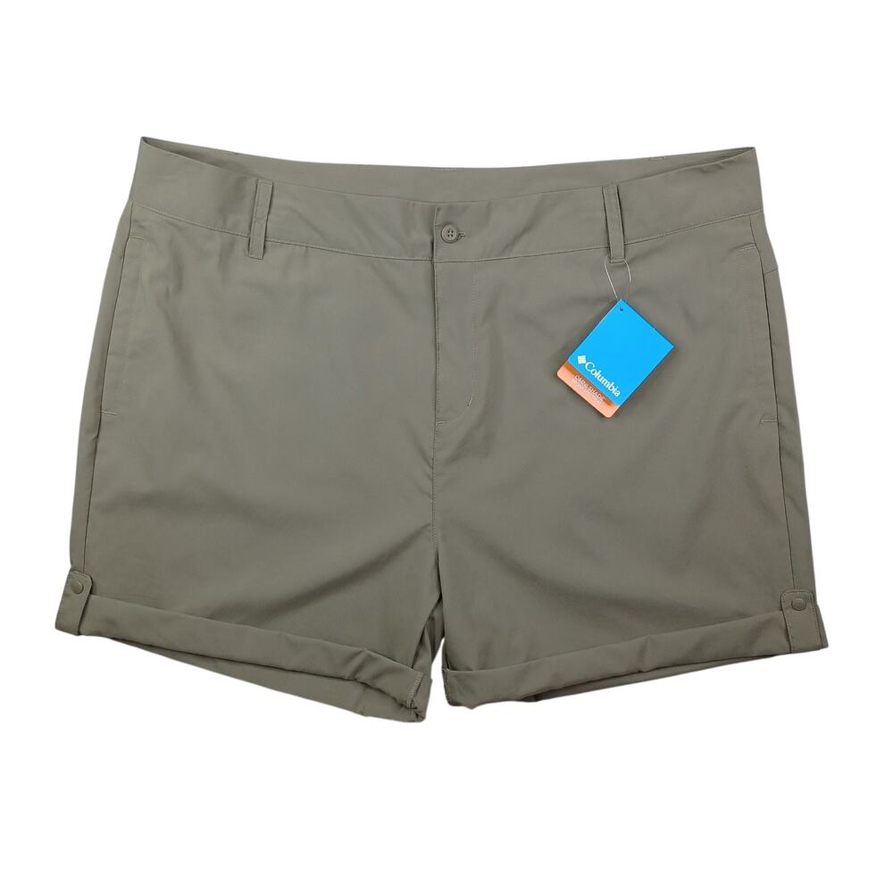 Columbia Women's Silver Ridge Utility Shorts Size 20W Olive 4.5" Omni Shade NWT
